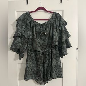 Olivaceous romper size large